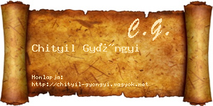 Chityil Gyöngyi névjegykártya